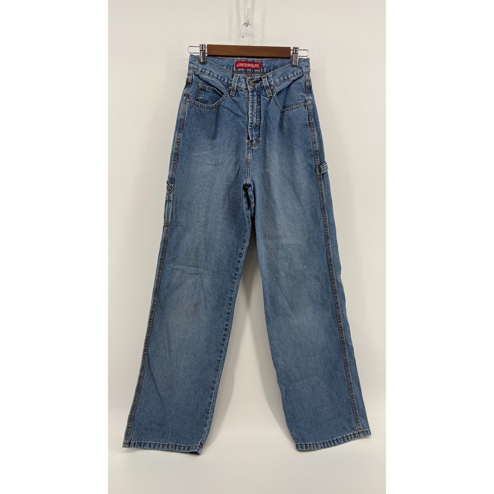 Unionbay Carpenter Jeans Womens Blue Denim Utility Pocket Workwear Size 5 Vtg